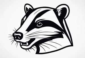 Angry badger tattoo idea