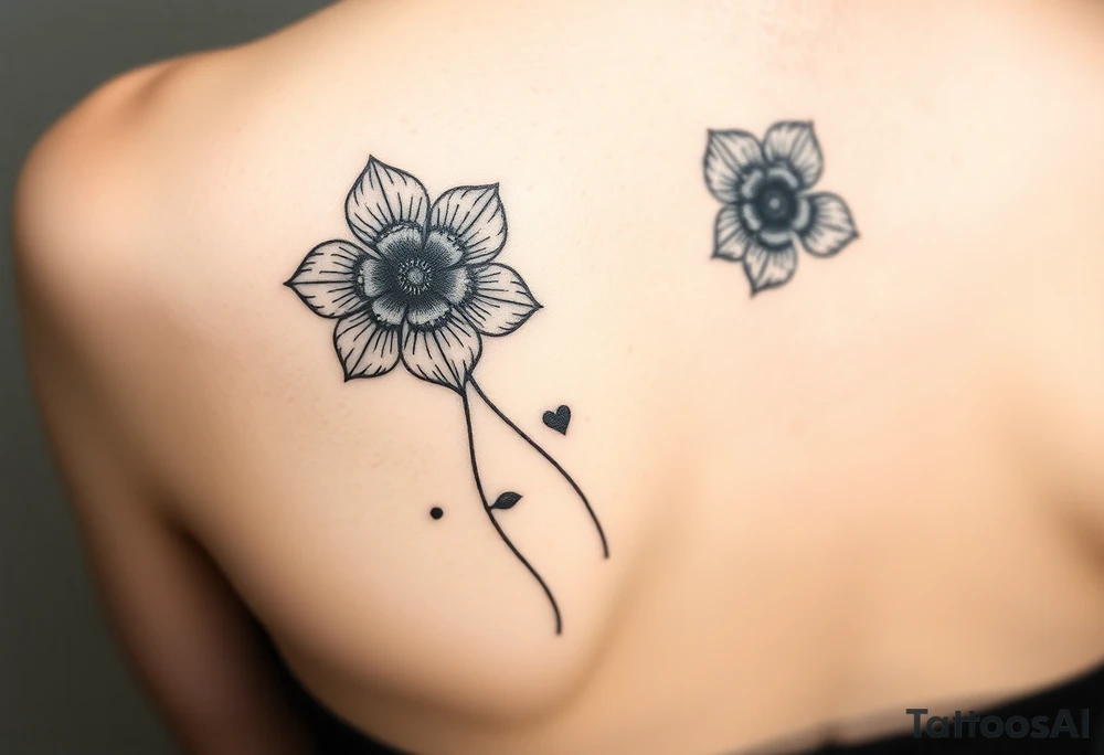 Kite flowers tattoo idea