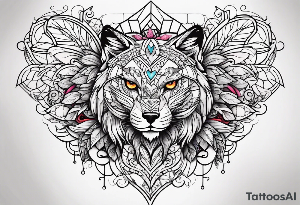 Half sleeve love design tattoo idea