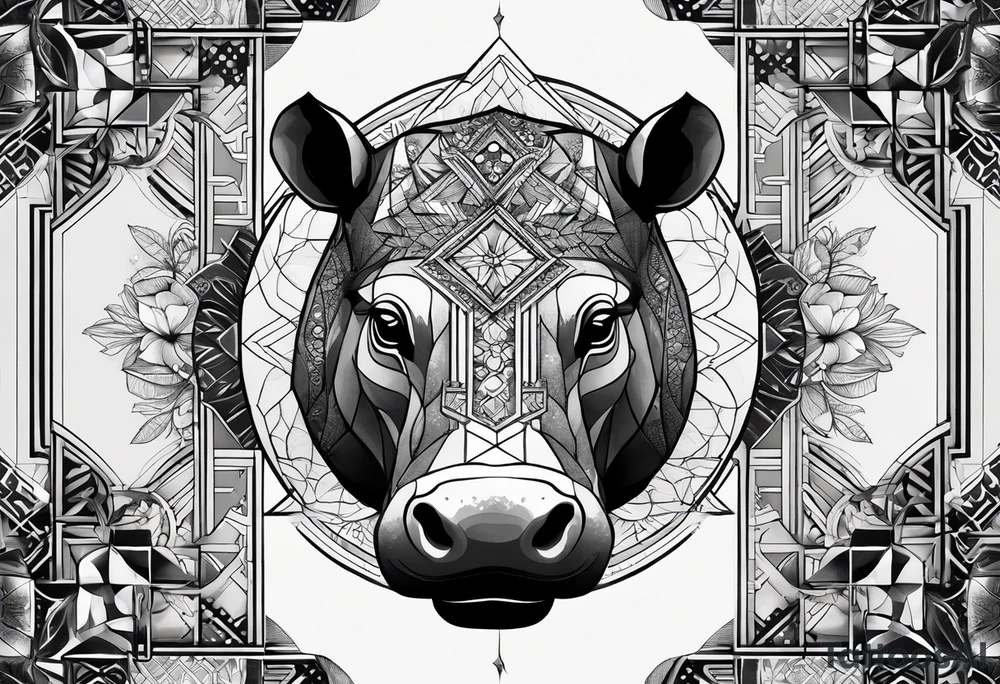 Very asymmetrical, +geometric pattern, with realistic full moon, with hippo,+tribal, +geometric, +inkart , +blackwork, +grey scale, + sketch
with wintersweet flower bud, +inkart touch, +for men, detailed , combined favourite , tattoo idea