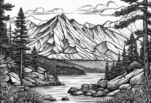 colorado mountains and a navy ship tattoo idea