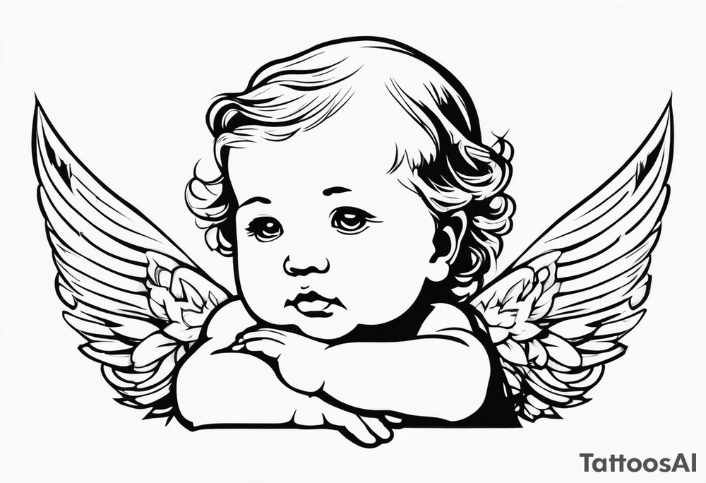 baby angel tattoo idea