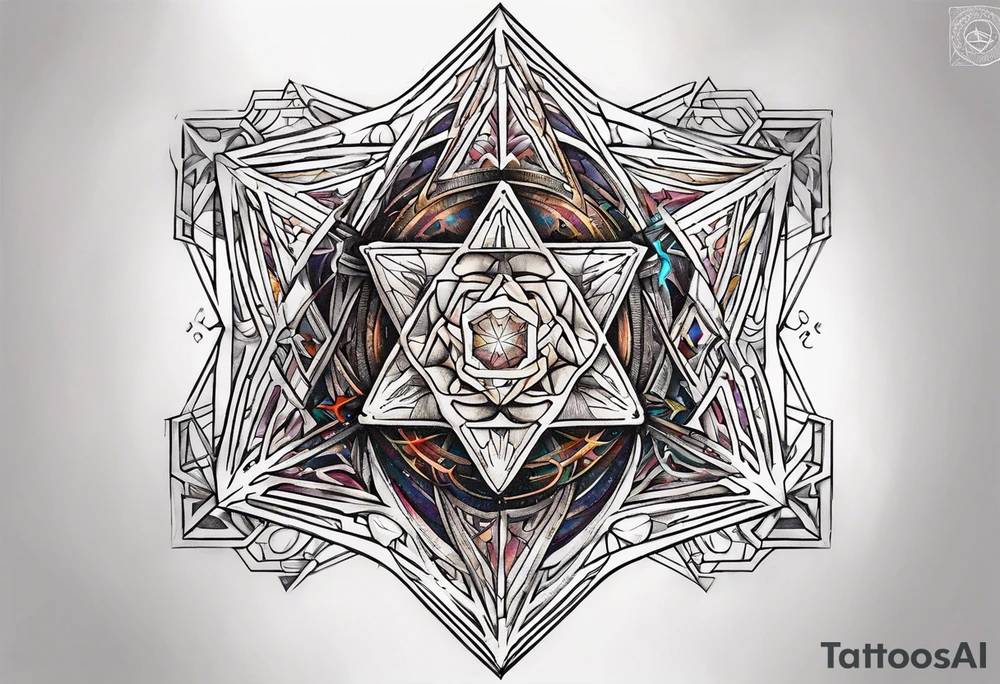 Metatron's cube  chest peice tattoo idea