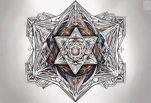 Metatron's cube  chest peice tattoo idea