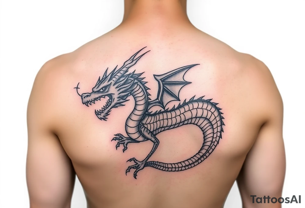 A powerful dragon tattoo idea