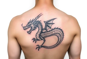 A powerful dragon tattoo idea