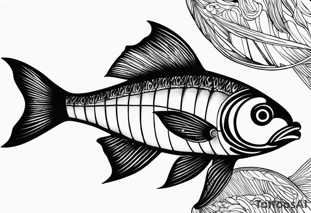 ocean fish for men's shoulder tattoo idea
