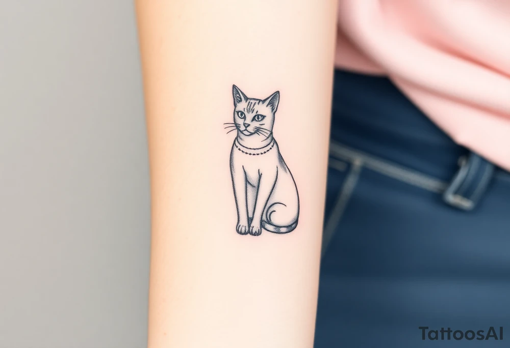 Egyptian cat tattoo idea