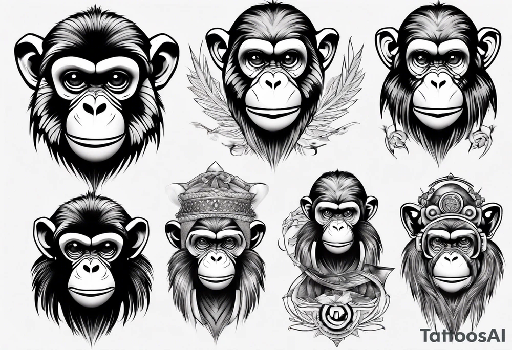 Monkey tattoo idea