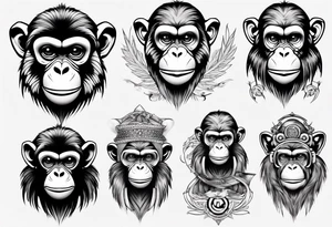 Monkey tattoo idea
