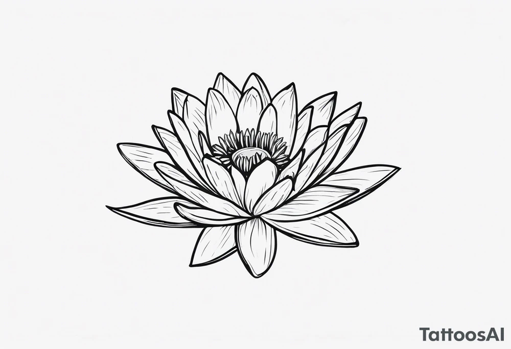 a single simple
water lily. with the words i love you underneath tattoo idea
