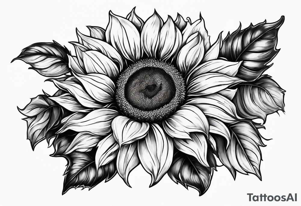 a sunflower tattoo idea