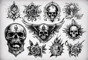 Sketches of black and black tattoo idea