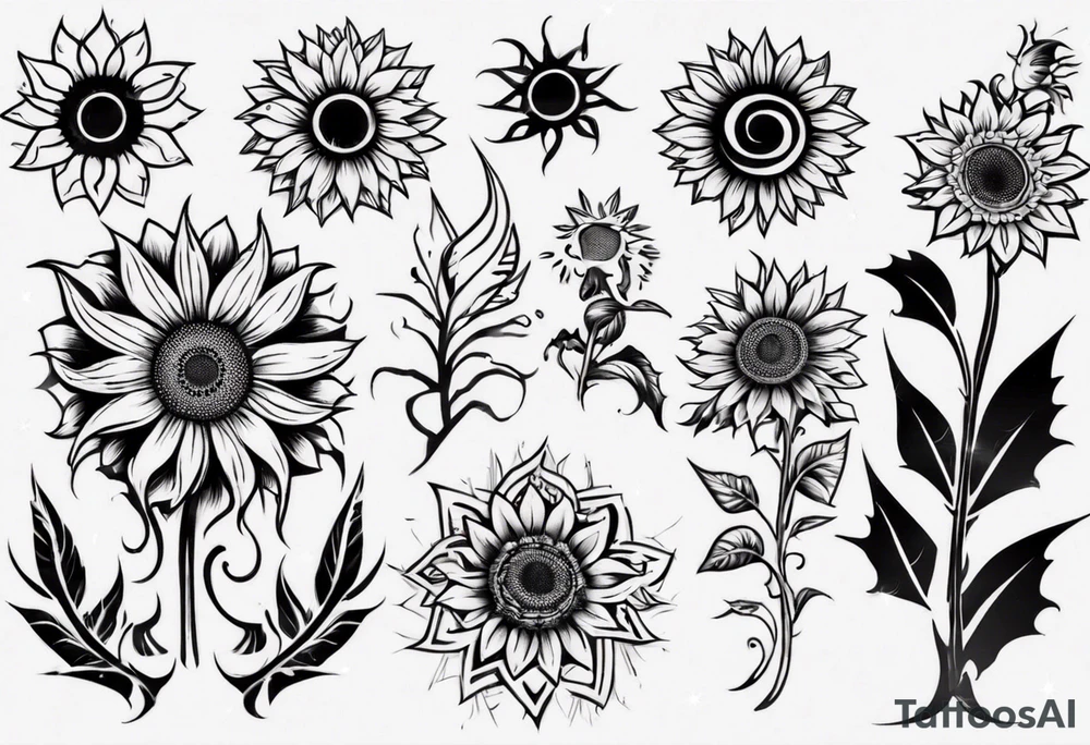 Sunflower tattoo idea