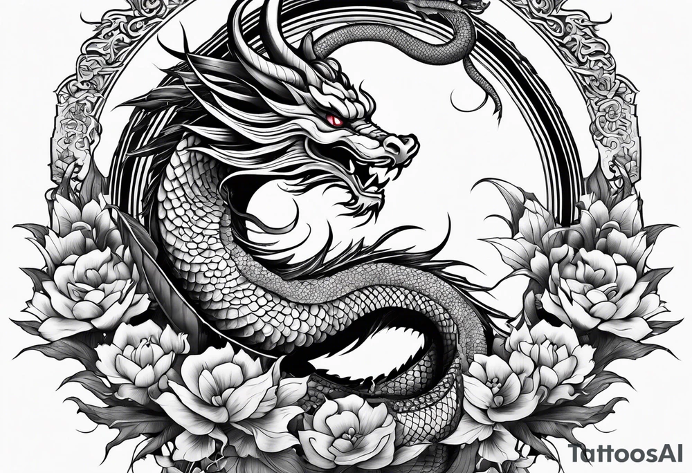 eastern dragon tatoo for woman tattoo idea