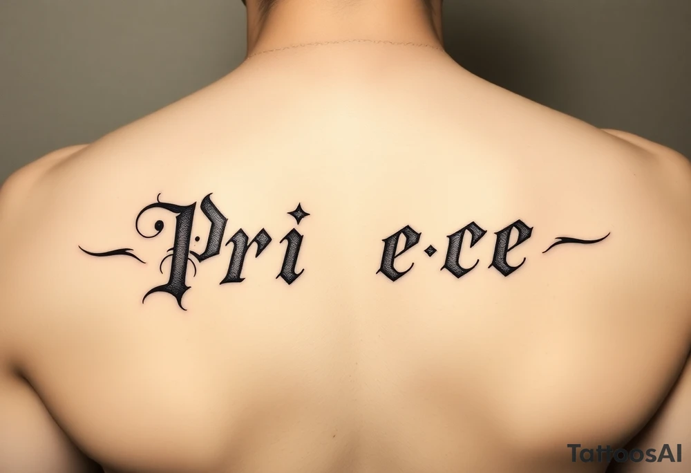 name tattoo
p
r
i
n
c
e
t
o
n tattoo idea