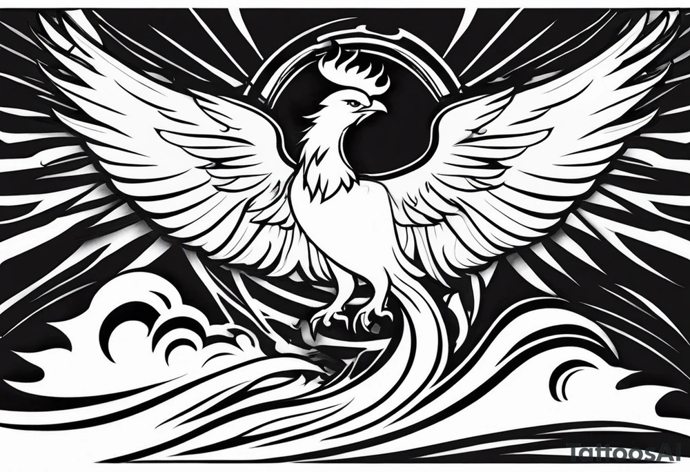 Phoenix Rising: The phoenix, which rises from its own ashes, tattoo idea