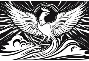Phoenix Rising: The phoenix, which rises from its own ashes, tattoo idea