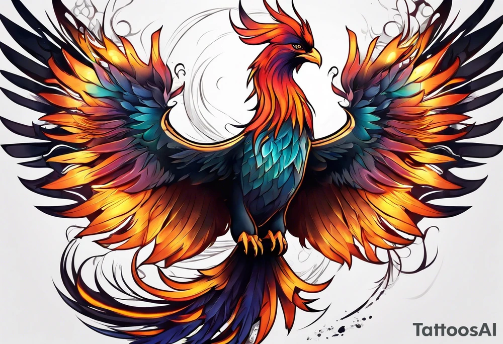 rising phoenix tattoo idea