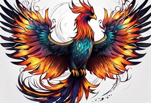 rising phoenix tattoo idea