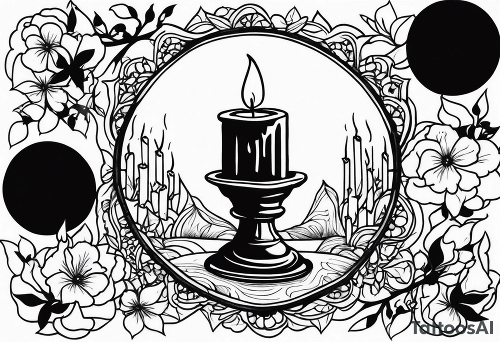 Candle in the darkness alone tattoo idea