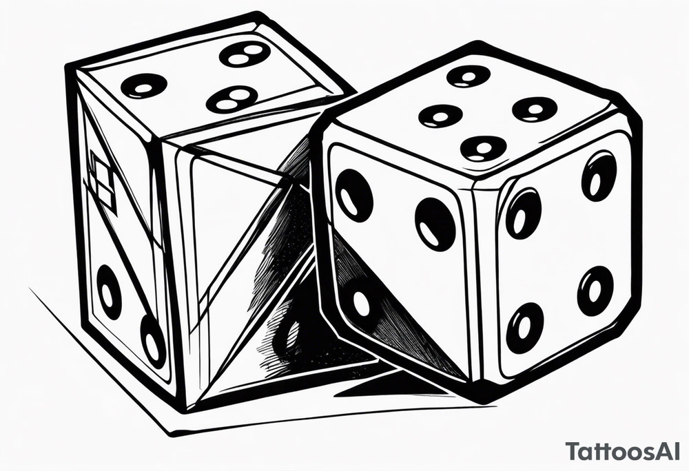 Pair of dice tattoo idea