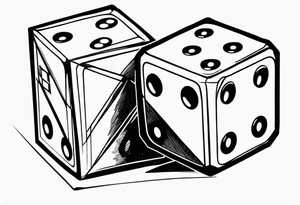 Pair of dice tattoo idea