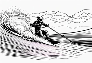 water skier tattoo idea