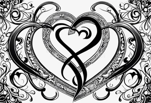 Infinity symbol with heart for couples tattoo idea