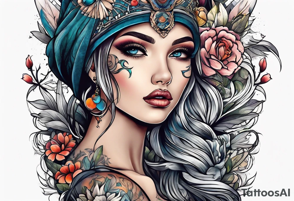 Backpacking tattoo idea
