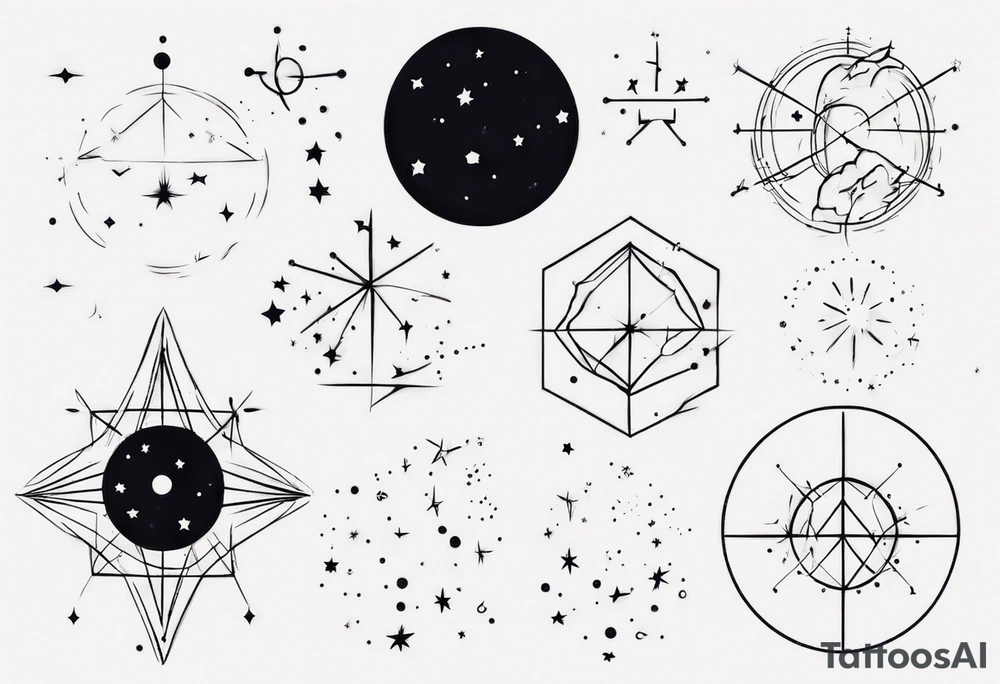 Constellation in the night sky tattoo idea