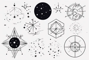 Constellation in the night sky tattoo idea