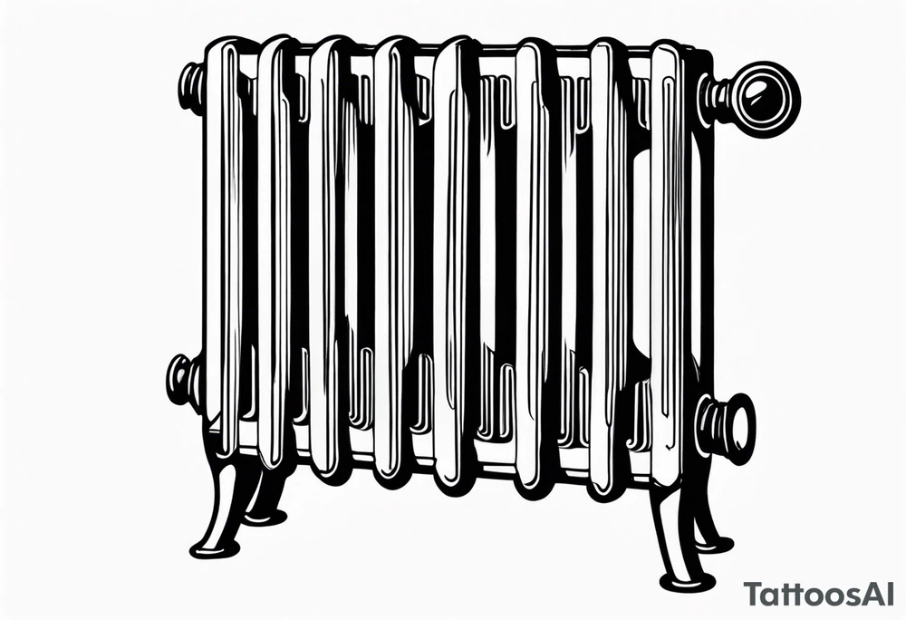 heating cast iron radiator tattoo idea