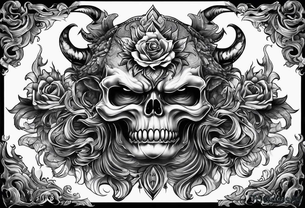 Creature from hell tattoo idea