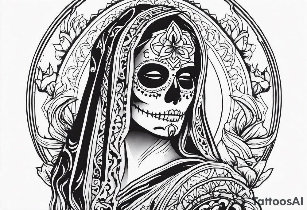 Santa muerte tattoo idea