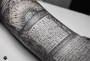 Sleeve with bible verses tattoo idea