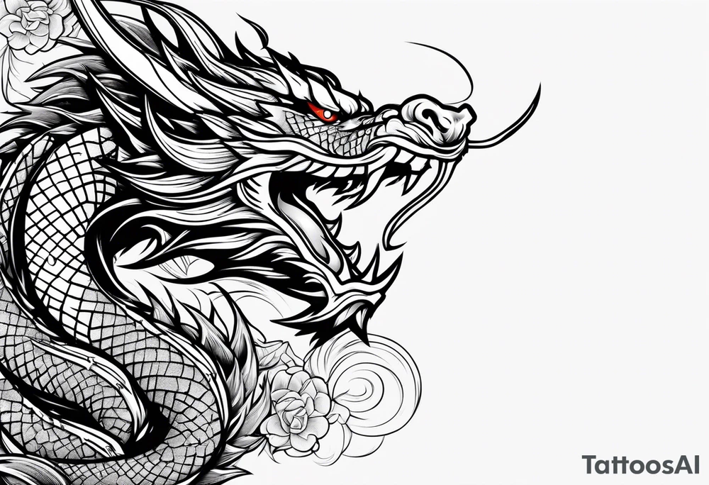 katana with dragon tattoo idea