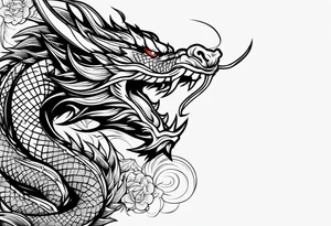 katana with dragon tattoo idea
