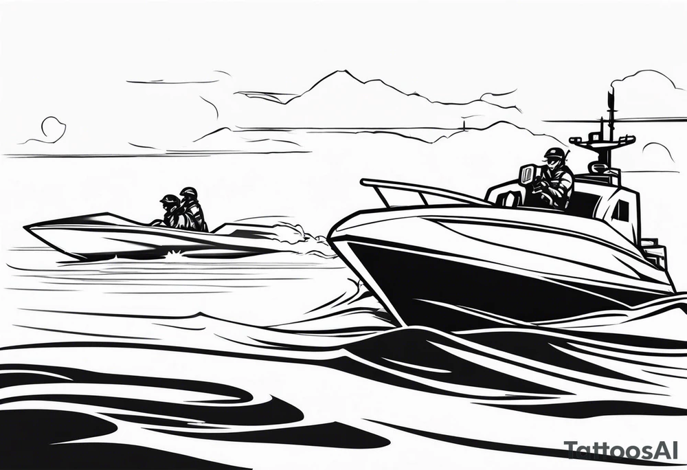 speed boats, water, father in the army tattoo idea