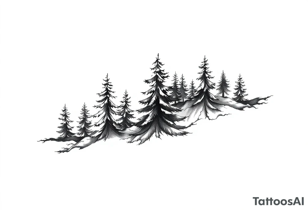 Coniferouse formstabil silhouette forearm tattoo tattoo idea Coniferouse formstabil silhouette forearm tattoo tattoo idea