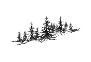Coniferouse formstabil silhouette forearm tattoo tattoo idea