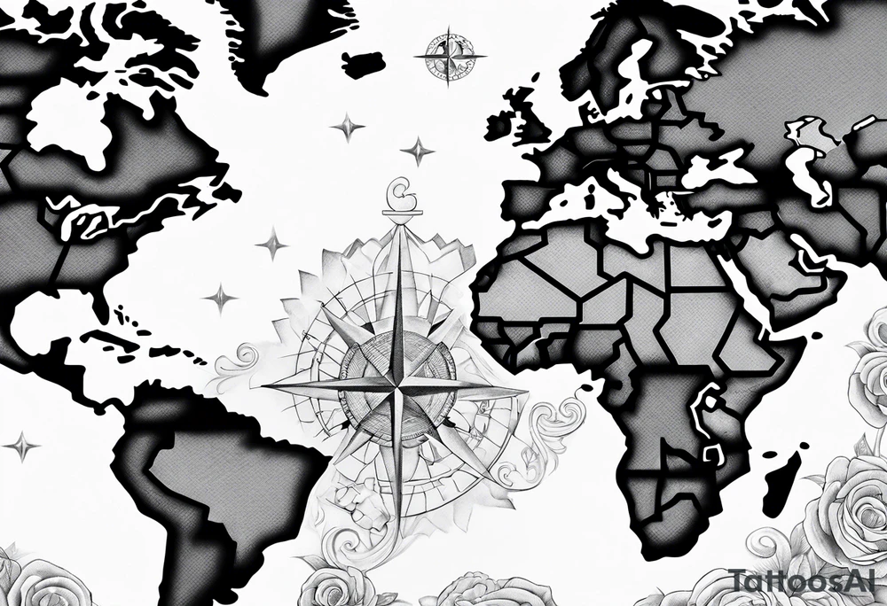 map tattoo idea