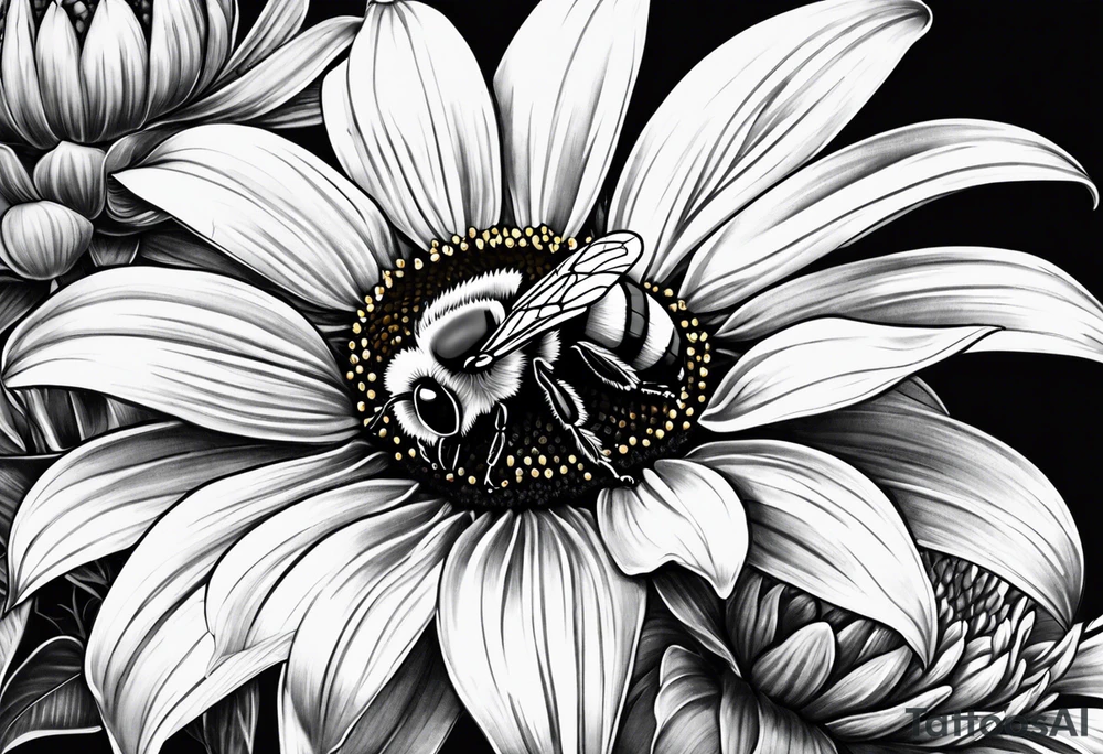 a bumble bee, a lemur, and a sunflower tattoo idea a bumble bee, a lemur, and a sunflower tattoo idea