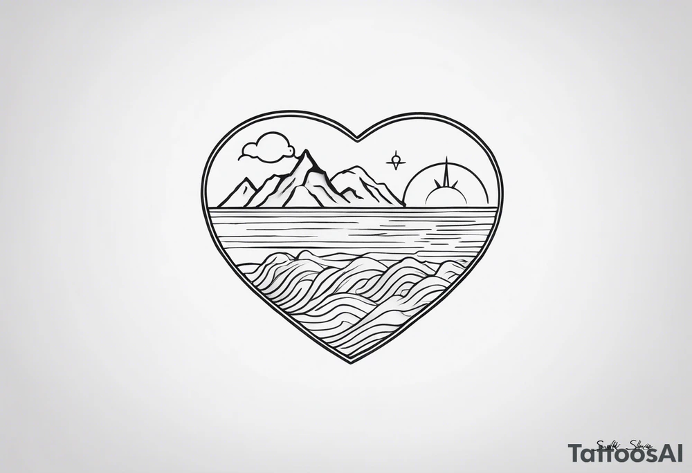 a minimalistic, very small, fine line tattoo symbolizing my love to travel the world and explore new cultures while also including a symbol of my roots, my family and friends, who I am very grateful for tattoo idea