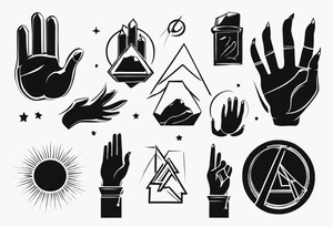 Rock hands sign tattoo idea