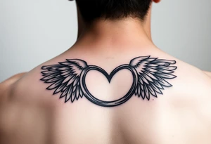 Infinity loop with suggested wings tattoo idea