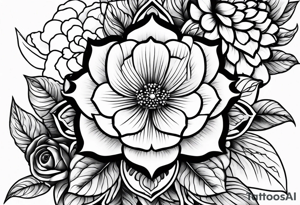 Japanese flower tattoo design tattoo idea
