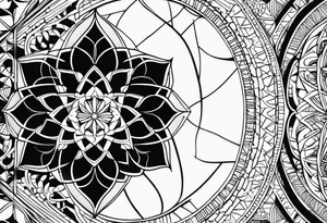 anahata, merkaba, mandala, geometric, cosmi tattoo idea