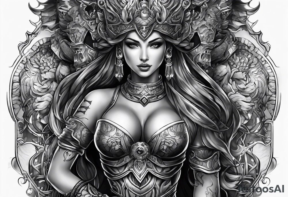 Breast of a warrior tattoo idea