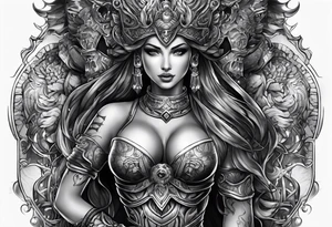 Breast of a warrior tattoo idea